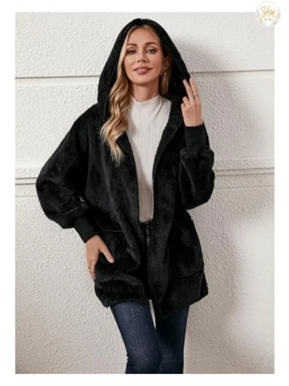 Women's Fleece Hooded Lounge Cardigan | Size XS-XXL | Cozy Winter